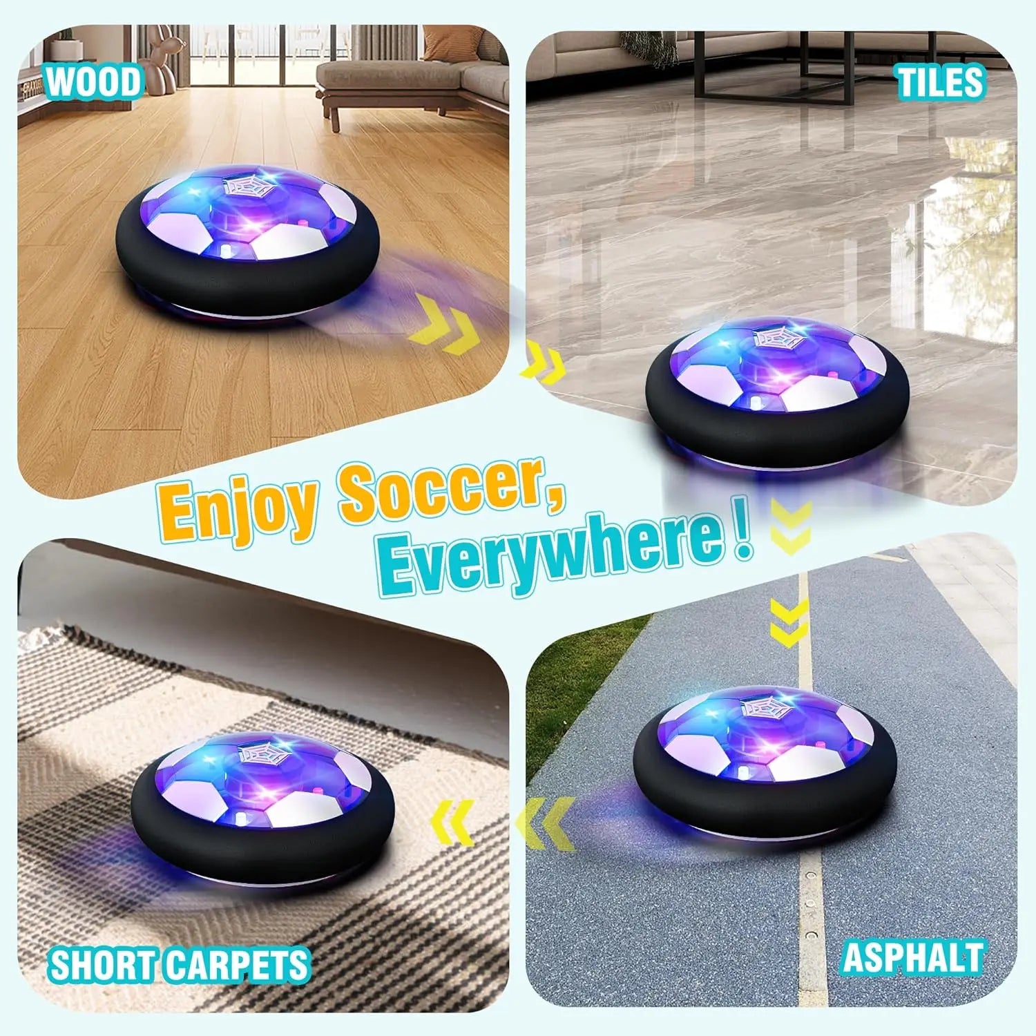 Lumora™ LED Rechargeable Hover Soccer Ball for Kids
