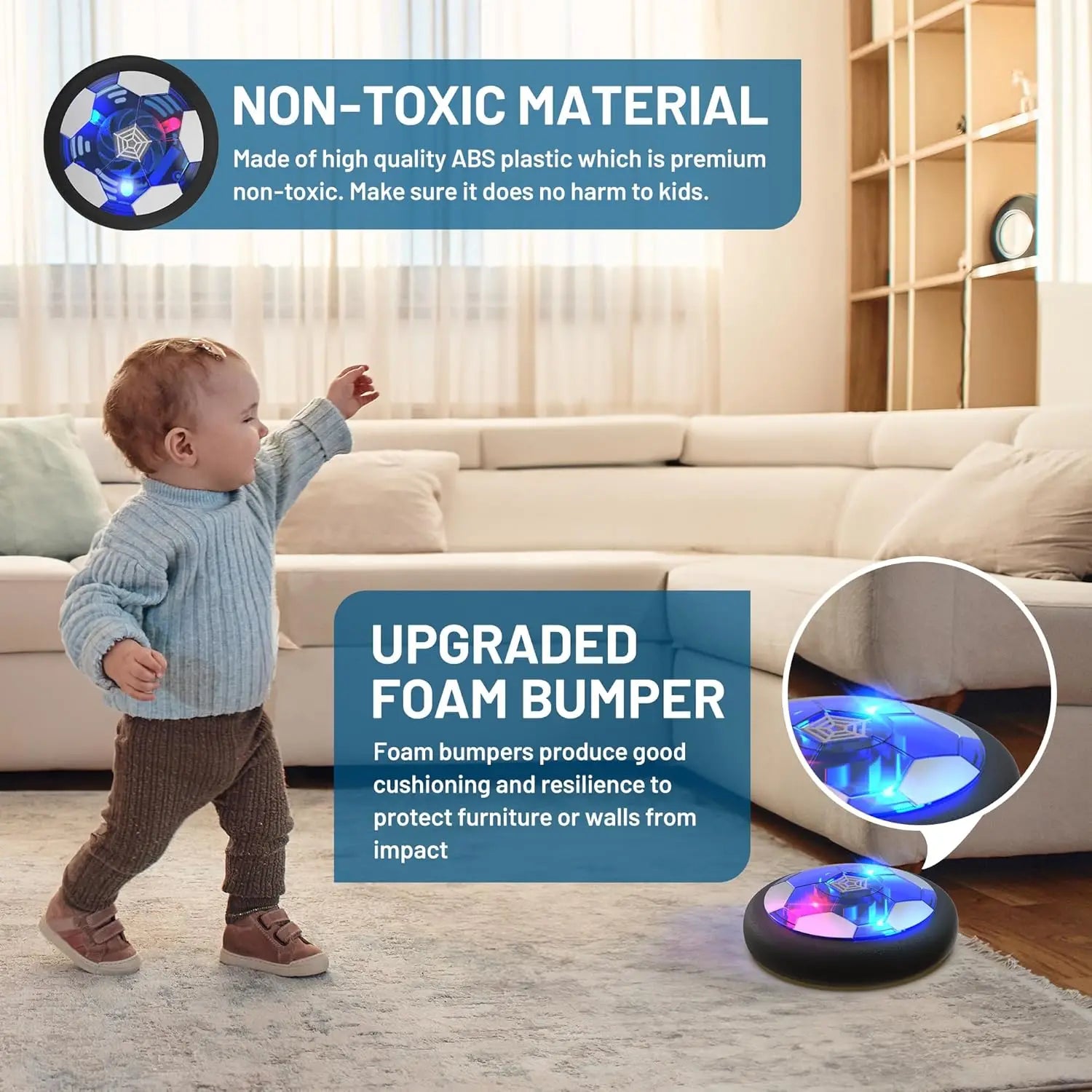 Lumora™ LED Rechargeable Hover Soccer Ball for Kids